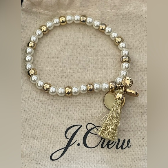 J Crew Bead and Tassel Stretch Bracelets with Charms - Picture 6 of 11